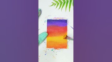 Melukis mudah untuk pemula #painting #art #short #acrylicpainting #sunset