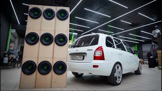 Колхозный Автозвук | ДЕВЯТЬ коробов с сабвуферами в тачку