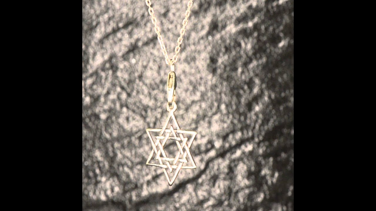 925 Sterling Silver Star of David charm pendant jewish shield biblical torah