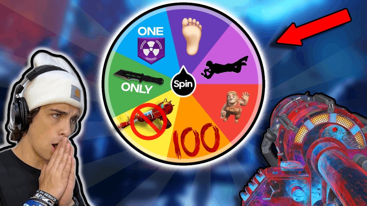 Zombies, but a RANDOM WHEEL decides how I play...