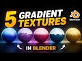 5 Easy Gradient Textures in Blender (Procedural Material Tutorial) #blender #3d #tips #viral #cgi