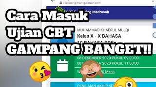 Tutorial Cara masuk ujian CBT di E-Learning