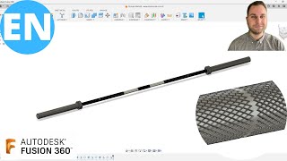 Fusion 360 | Modelling a 3D Olympic Barbell | Knurl | Quick and Simple