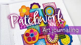 Patchwork Art journaling for beginners 💜⭐️✨