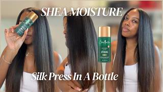 Shea Moisture Silk Press In A Bottle | Review & Straight Natural Routine | Zenese Ashley