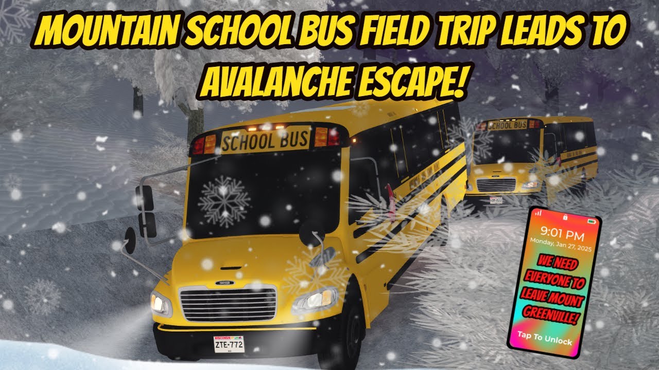 Greenville, Wisc Roblox l Highway School Bus Mountain Field Trip ...
