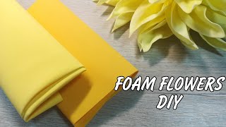 Foam flowers diy. Foam sheet craft ideas. Foamiran flowers. Flowers on the wall. Handmade flowers
