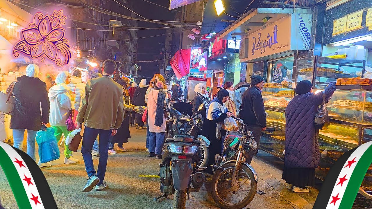 Damascus Walking Tour 🌸 | February 2026 | أكلات دافئة في ليلة باردة في دمشق