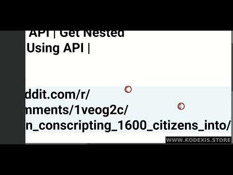 Reddit Scraper API | Get Nested Reddit Replies Using API | Kodexis.store