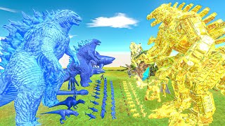 Team Blue Godzilla 2014 x Godzilla 2021 vs Mechagodzilla x Ghidorah Yellow Team  ARBS