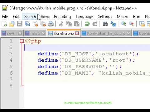 Andriod client server, kotlin dengan API PHP dan database MySql - bagian 1