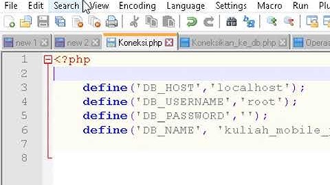 Andriod client server, kotlin dengan API PHP dan database MySql - bagian 1