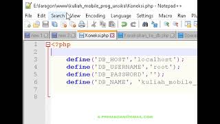 Andriod client server, kotlin dengan API PHP dan database MySql - bagian 1