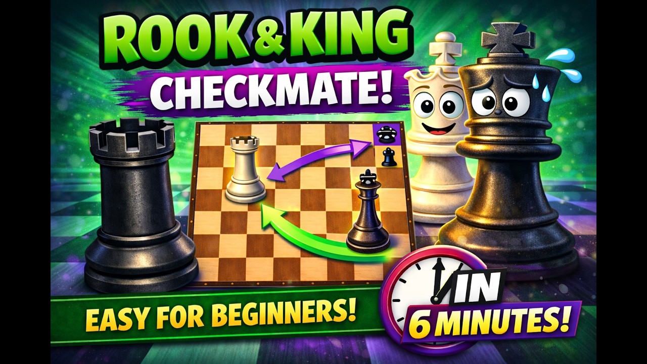 Checkmate Tutorial Win Chess with King & Rook! | Simple Checkmate Tutorial for Beginners ...