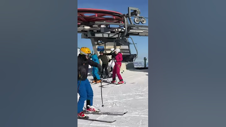 Getting off a ski lift is harder than you think 🤡 #shorts