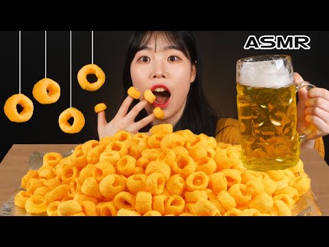 ASMR MUKBANG| 신제품 바삭한 치링스 과자 & 시원한 맥주 먹방 CRISPY SNACK & BEER EATING