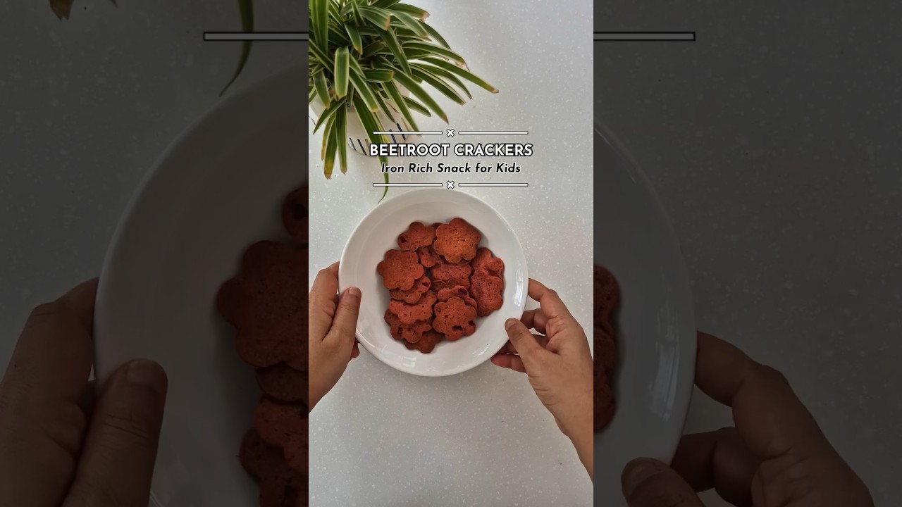 Iron Rich Beetroot Crackers for kids 