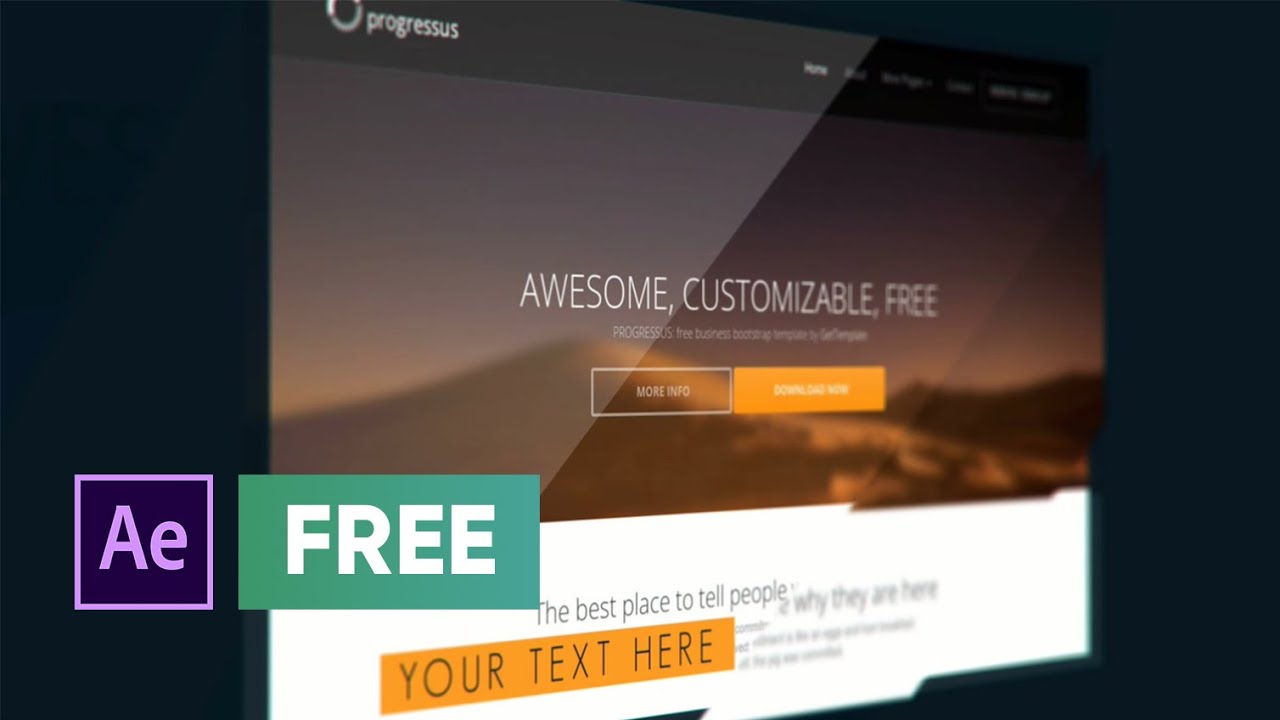 Free After Effects Template Website Presentation