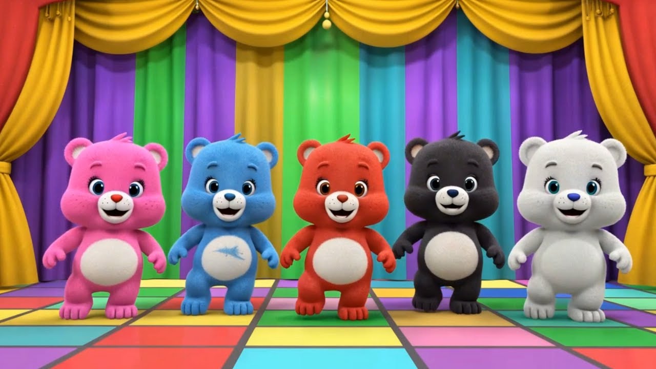 🐻🌈 Rainbow Bounce Baby Bear | Fun Bear Song for Kids 🎶 - YouTube