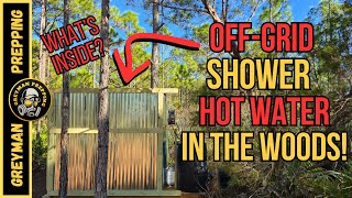 Off Grid Shower Build | Hot Water in the Woods