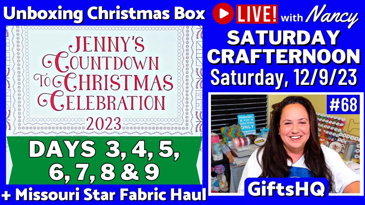 Days 3 to 9 Unboxing Jenny's Countdown Christmas Box + Fabric Haul