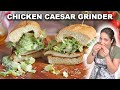 Chicken Caesar Grinder Sandwich - Super Quick & Easy Recipe!