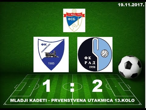 Mladji kadeti...FK LOKOMOTIVA - FK RAD 1:2 Drugo poluvreme