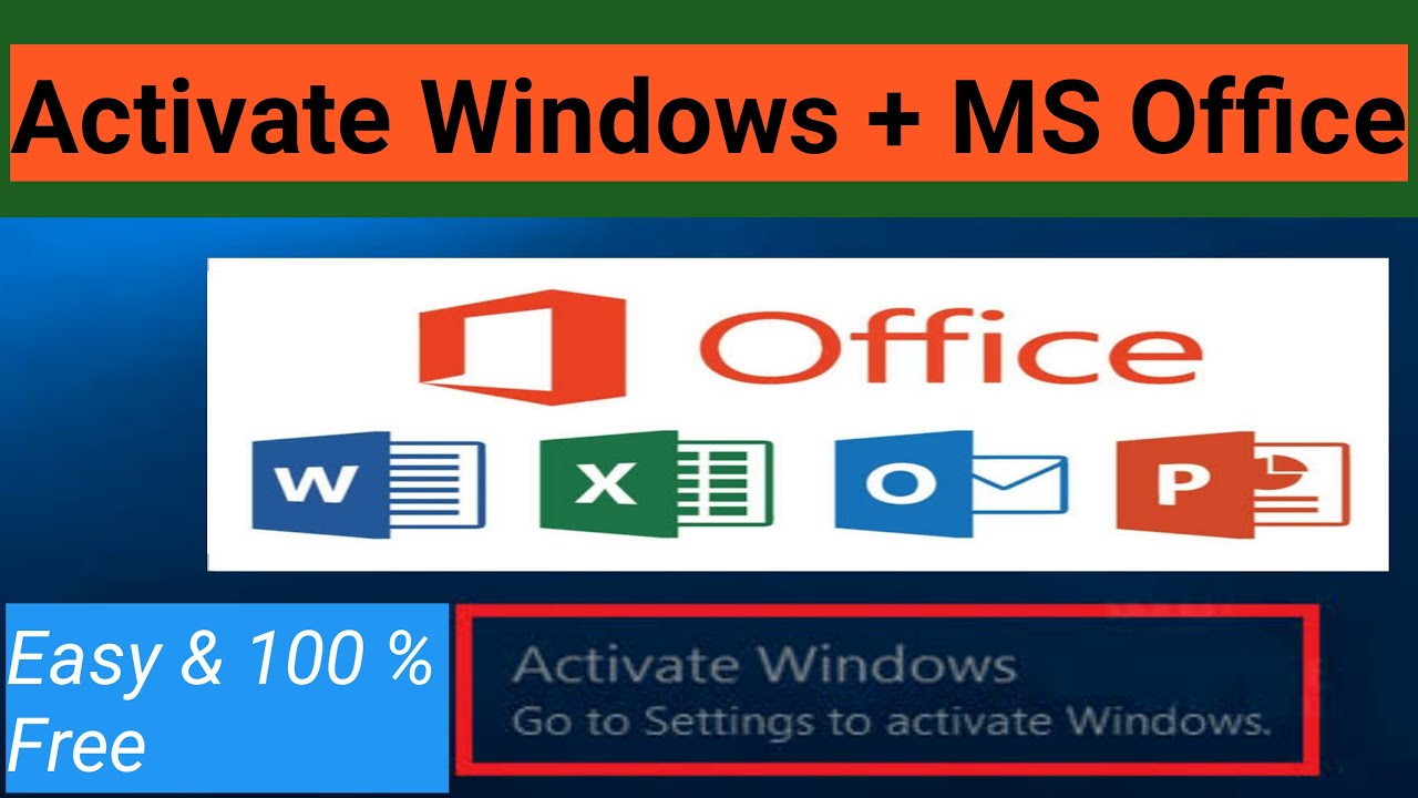 How to Activate Windows 7,8,10 || How to Activate Office 2007-16 || 100%  Free || Lifetime Activation - YouTube