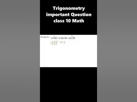 Evaluate sin^2 60° + 2tan 45° – cos^2 30°#shortvideo - YouTube