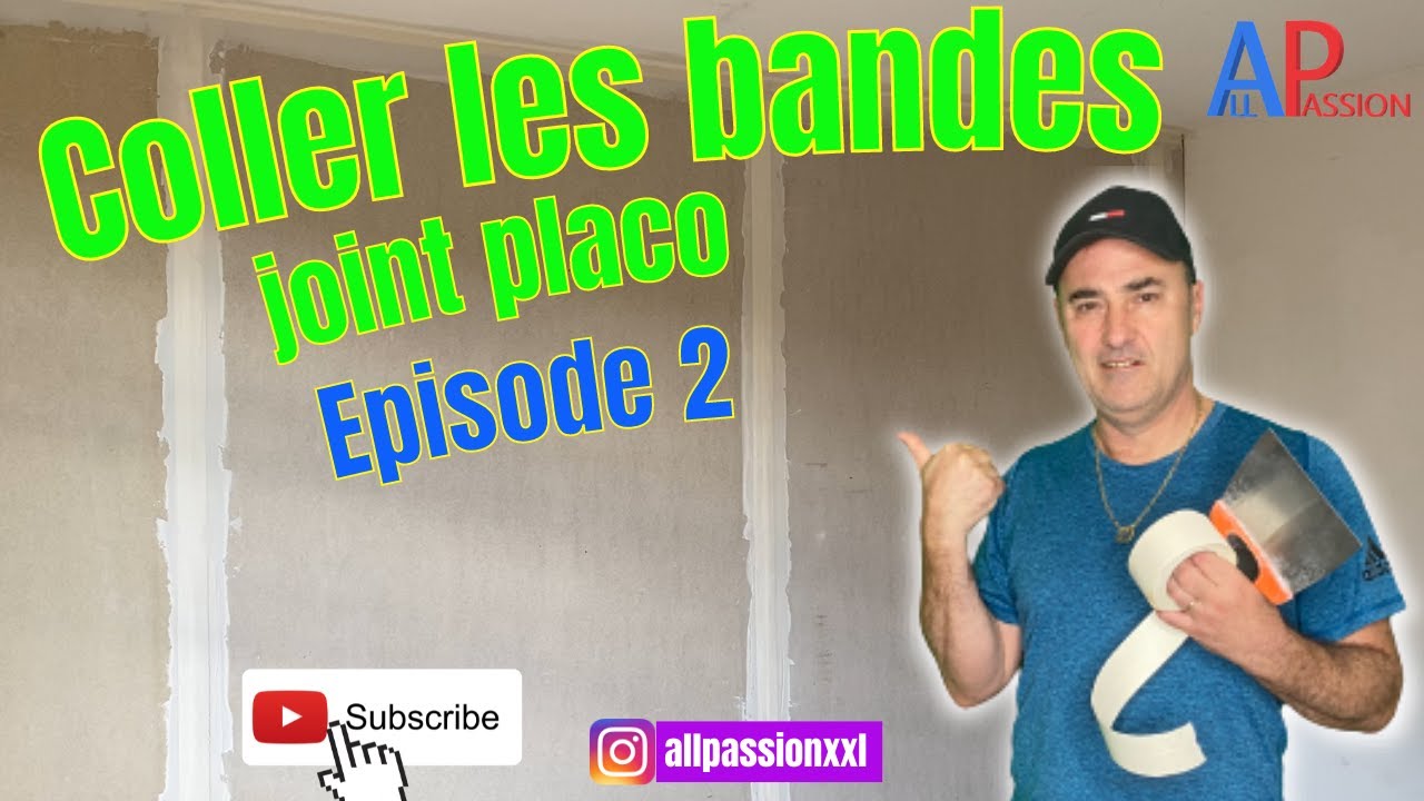 COMMENT FAIRE LES JOINTS PLACO / coller les bandes / E1 - YouTube