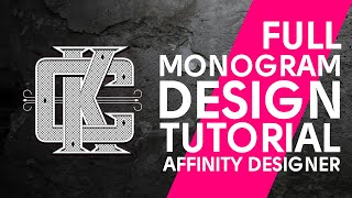 Affinity Designer Monogram logo Tutorial  Full and Free Affinity Designer Tutorial