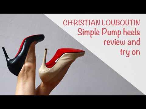 Escarpins Christian Louboutin Simple Pump – Taille 36,5 – Cuir Vernis Noir – Talons – Occasion