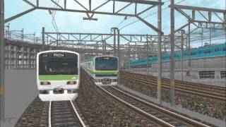 新VRM3★モノクローㇺ並走バトルシリーズ22　E231系山手線VSE231系近郊型電車
