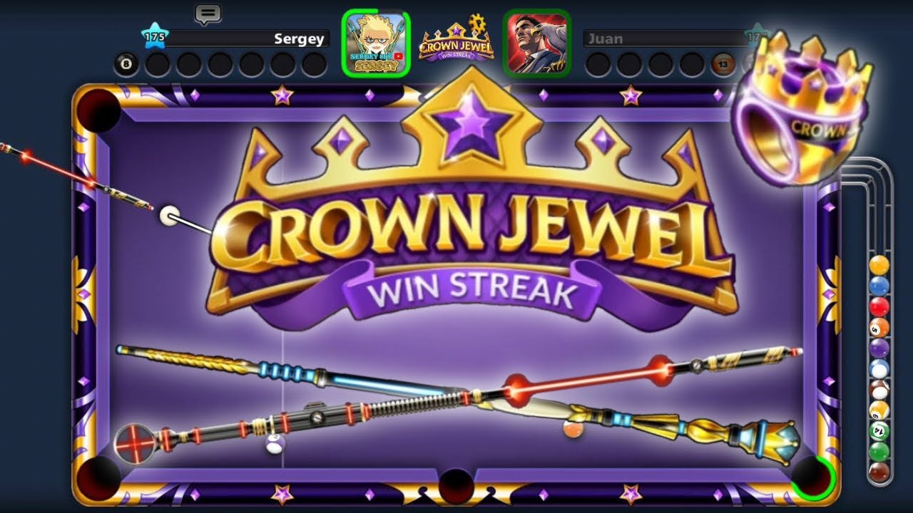 8 BALL POOL CROWN JEWEL WIN STREAK WITH SNIPER CUE 👑 Sergey 8 BP