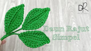 Simple crochet leaves // crochet tutorials