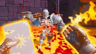 BLASTING GORN Skeletons With FIRE! - Modded Gorn Gameplay - HTC Vive VR screenshot 1