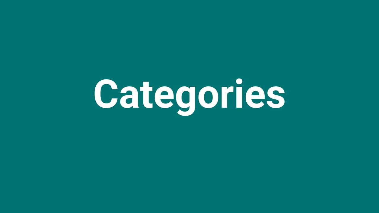 'Categories' Meaning and Pronunciation