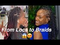From Locs to braids | Boho bob