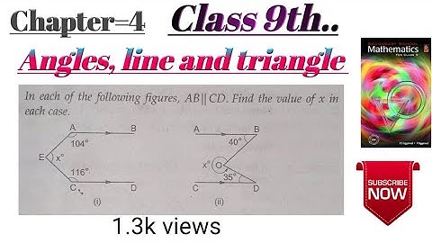 In each case of the following figure, AB||CD. find the value of x in each case?||class 9th ||RS agg.