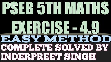 EXERCISE 4.9 PSEB CLASS 5TH MATHS CHAPTER 4 FRACTIONAL NUMBERS