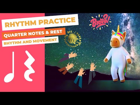 Rhythm Practice with Quarter Notes and Rest - 70 bpm - YouTube