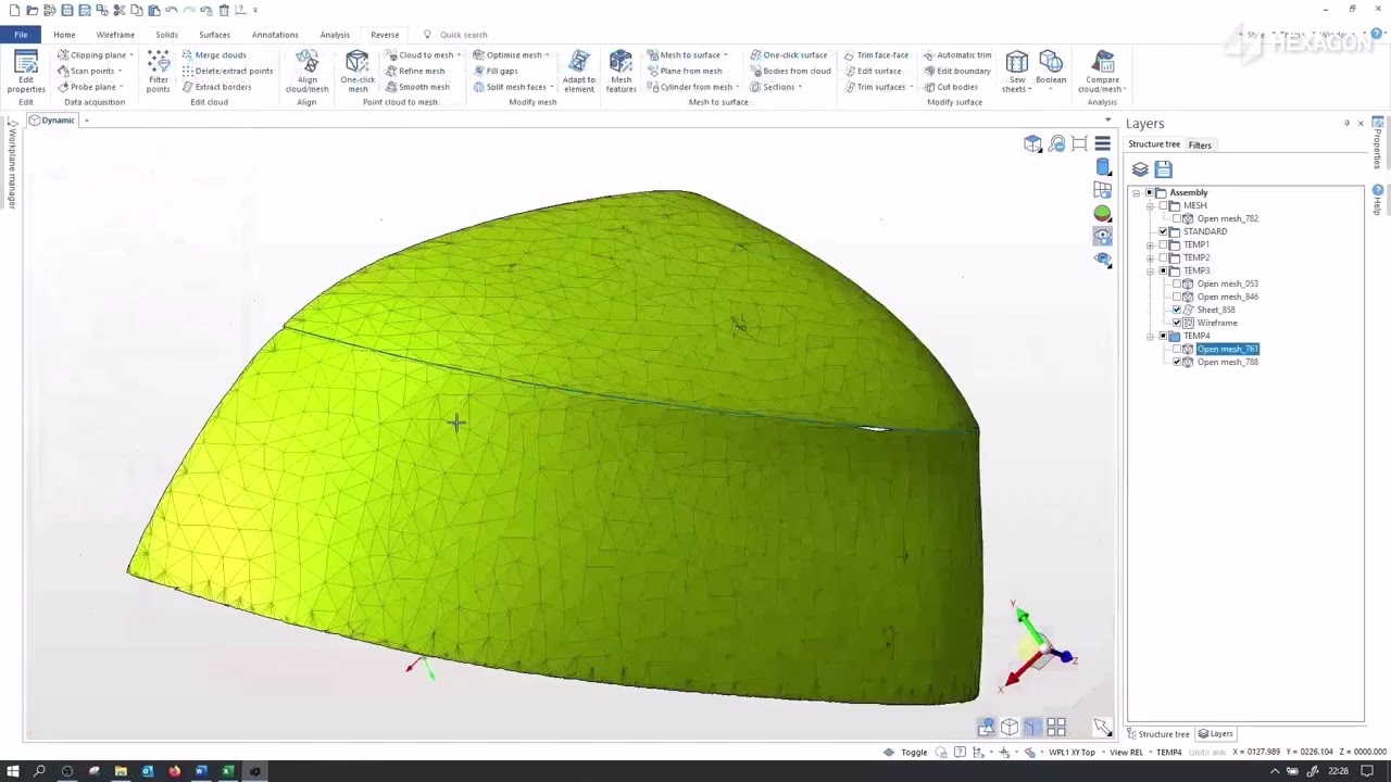 Reverse engineering using DESIGNER – Hexagon’s CAD for Manufacturing software