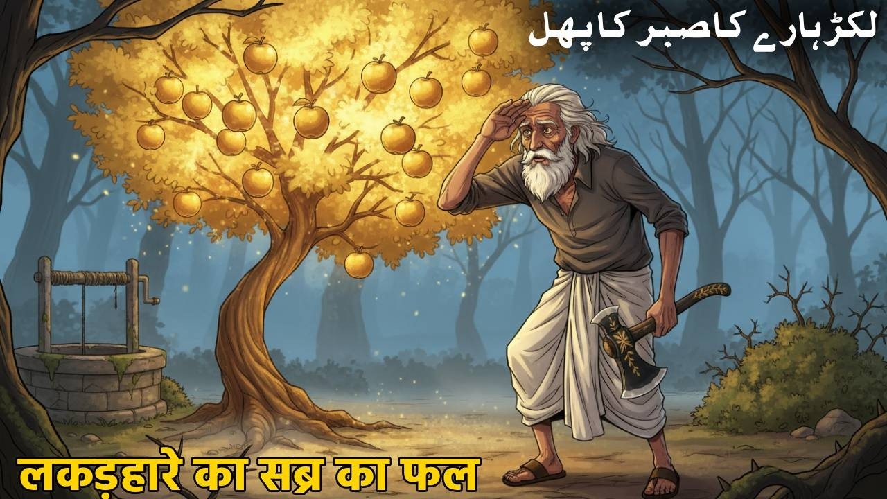 Lakadhare ka sabar ka phal लकड़हारे का सब्र का फल | Hindi Urdu story