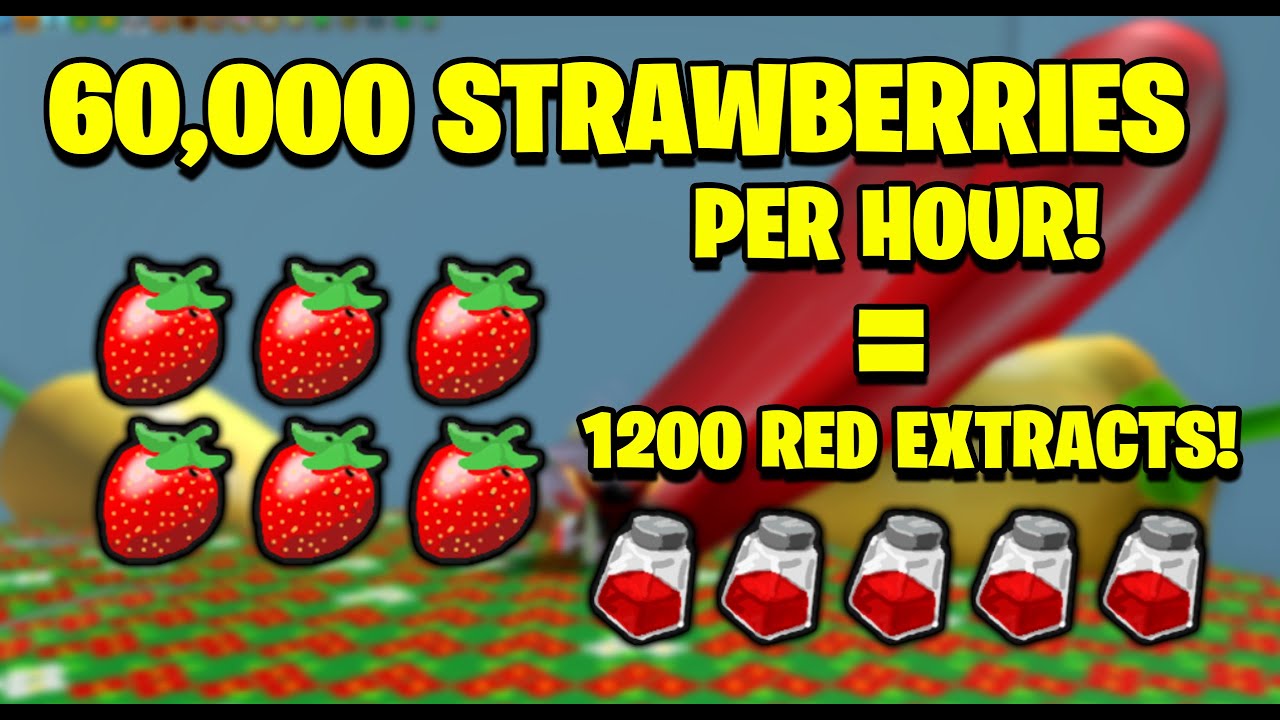 how-to-get-strawberries-fast-60-000-an-hour-bee-swarm-simulator-youtube