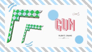 Rubik’s snake 48 : GUN - Step by step & SLOW