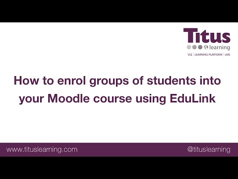 How to enrol students onto your course using EduLink