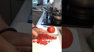 Dicing tomato shortsvideo satisfying asmr cooking foryou