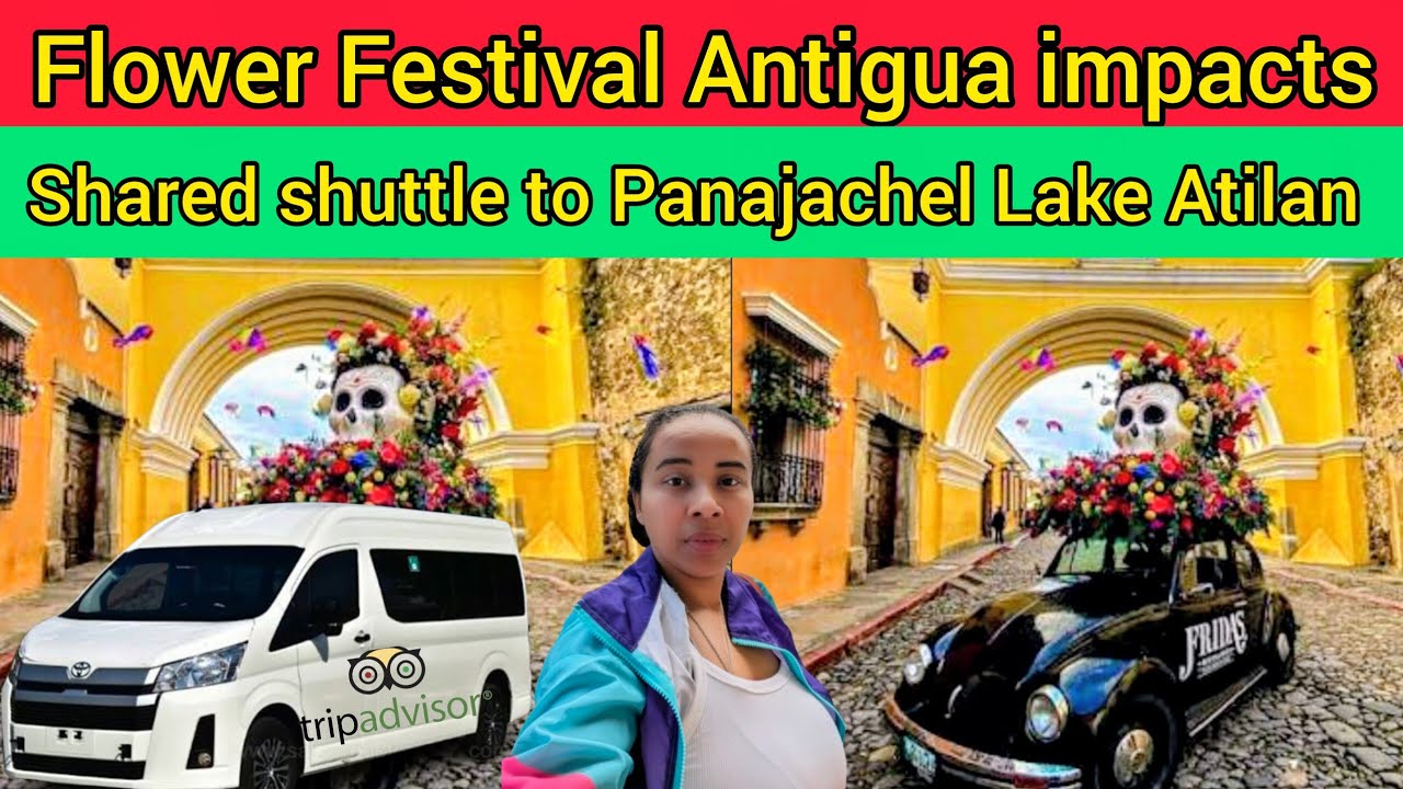 Фестиваль цветов в Антигуа, Гватемала, повлиял на работу маршрутного такси (Антигуа – Панахачель,...