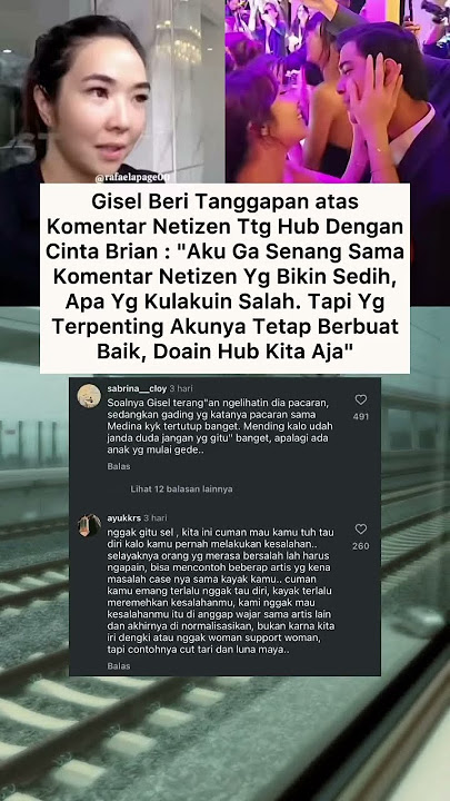 Gisel Tanggapi Netizen Tentang Hubungannya Dengan Brian #trending #shorts #fyp #viral #artis