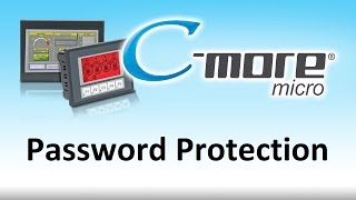 C-more Micro HMI Password Protection from AutomationDirect
